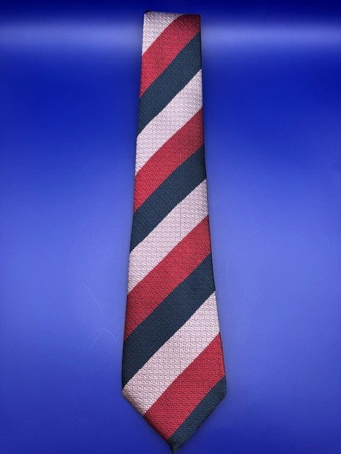 Old Carthusian Silk Tie - Wide Stripe Textured