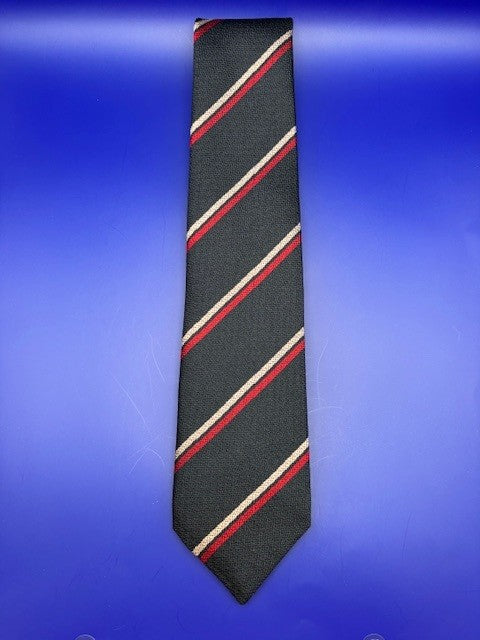 Old Carthusian Silk Tie - Narrow Stripe Textured