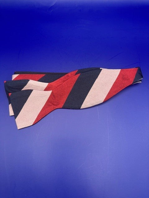 Old Carthusian Bow Tie - Wide Stripe/Self Tie