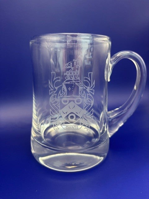 Glass Crested Ale Tankard