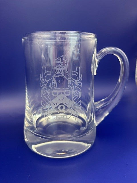 Glass Crested Ale Tankard