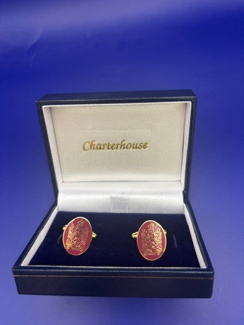 Charterhouse T-Bar Cufflinks - Maroon
